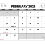 2023 Calendar Printable One Page Calendar Of National Days