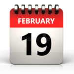 3d 19 February Calendar Stock Illustration Illustration Of Floor