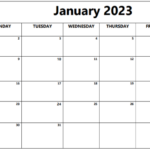 Basic Calendar 2023