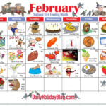 Calendar Holidays Special And Wacky Days Calendar Template Printable