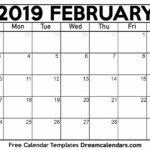 Download Printable February 2019 Calendars