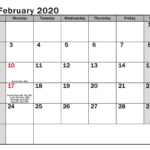 February 2020 Calendar Canada With National Bank And Public Holidays