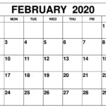 February 2020 Calendar PDF Excel Sheet Free Printable Calendar