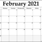 February 2021 Blank Calendar Printable March