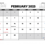 February 2023 Calendar With Holidays PDF And Image