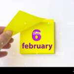 February 6th Day 6 Of Month Calendar Date Hand Rips Off The Yellow