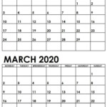 February And March 2020 Calendar Printable Monthly Calendar 12