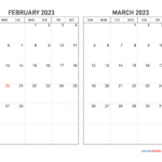 February And March 2023 Calendar Calendar Quickly