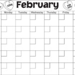 February Calendar Template Great Way To Practice Counting And
