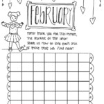 February Coloring Page Calendar