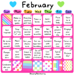 February Self Care Calendar Free Download Blessing Manifesting In