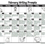 February Writing Prompts Free Calendar Printable Thanks Lakeshore