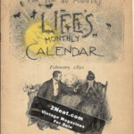For Sale Life Magazine Monthly Calendar February 1892 Diary Of A
