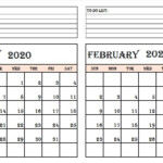 January And February 2020 Calendar In Microsoft Word Formats Free