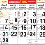 Malayalam Calendar 2023 February